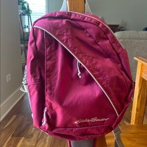Eddie Bauer Red Backpack Sporty Durable Design